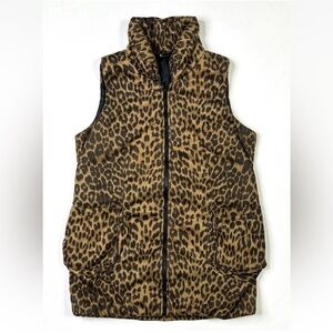 Love Token Vest Women’s Medium Leopard Print Puffer